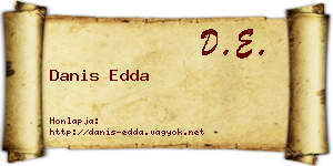 Danis Edda névjegykártya